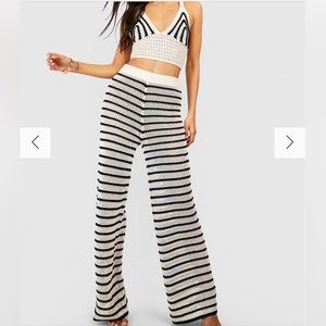 Crochet pants and bra top set